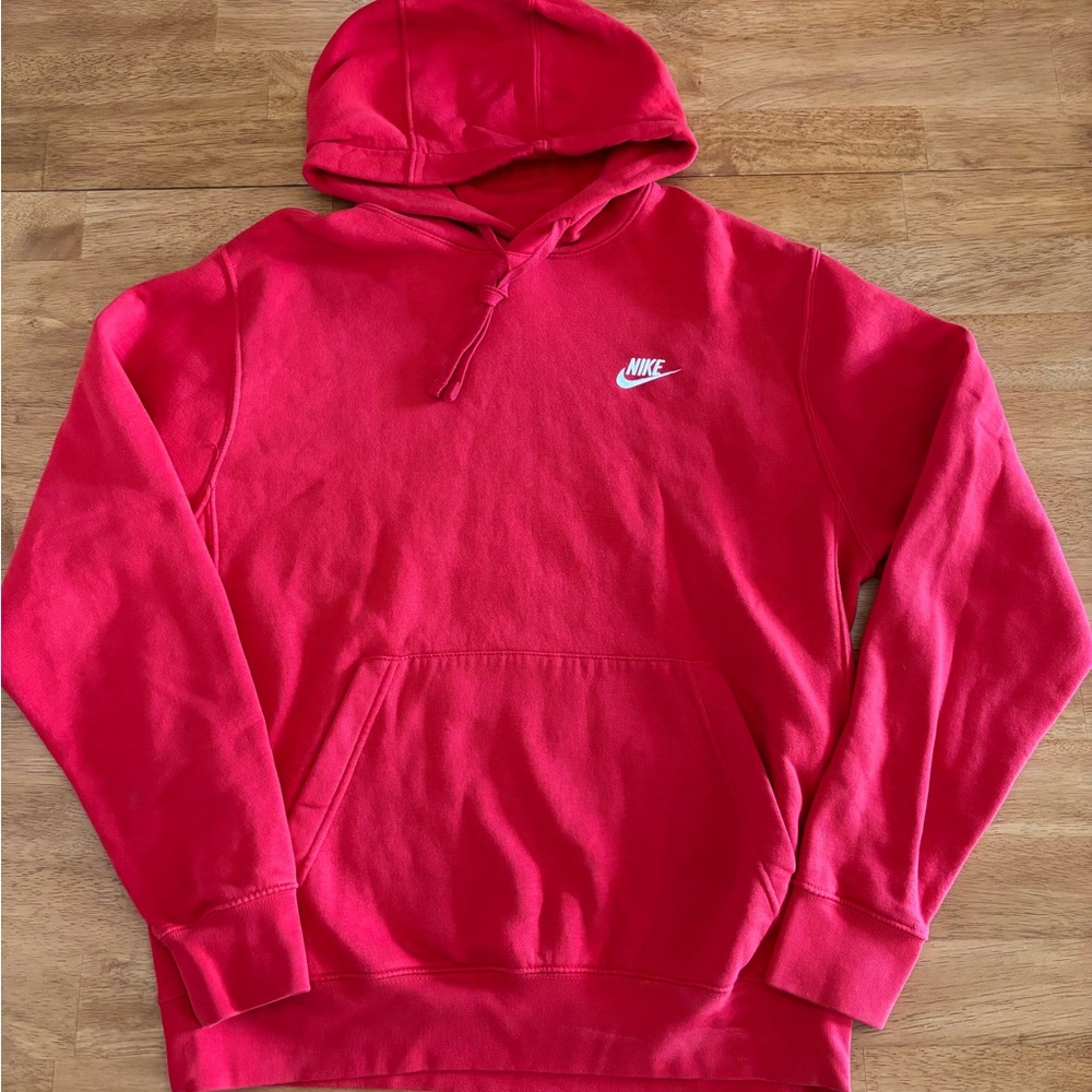 Nike Red Sweatshirt with Classic Hood Design